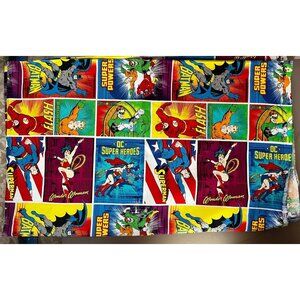 1.5 Yds DC Comics Superhero  Fabric Cotton  Discontinued Quilt Craft